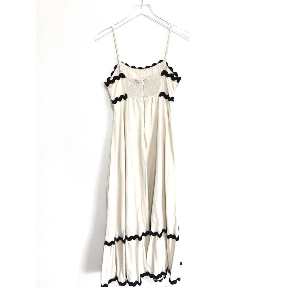 Petal & Pup Yana Sleeveless Maxi Cotton Dress in Cream and Black - Picture 5 of 6